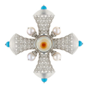 Crucifix Victoria cu Agate design Iulia Albu